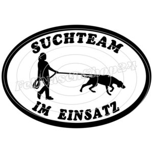 Suchteam im Einsatz (Hund ohne Geschirr)
