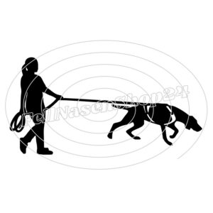 FRAU gehend - Hund MIT Mantrailinggeschirr