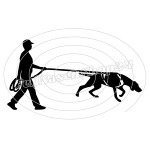 MANN gehend - Hund MIT Mantrailinggeschirr